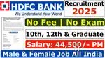Urgent Required in Banking Sector.