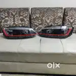 Polo dual projector headlights with red line