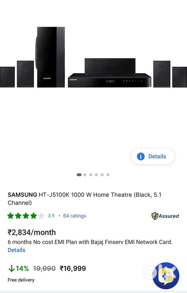 Samsung HT-J5100K/XL 5.1 Channel Home Theatre System (Black)