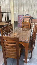 New wooden dining table