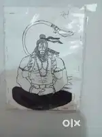 God Hanuman drawing