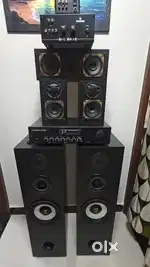 Good Condition 5.1 Speaker Set With Amplifier and separate Power Amp