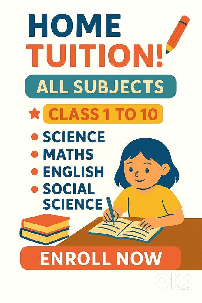 1 on 1 Home Tuition Available