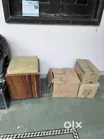 Cushioned Stool And Glasses
