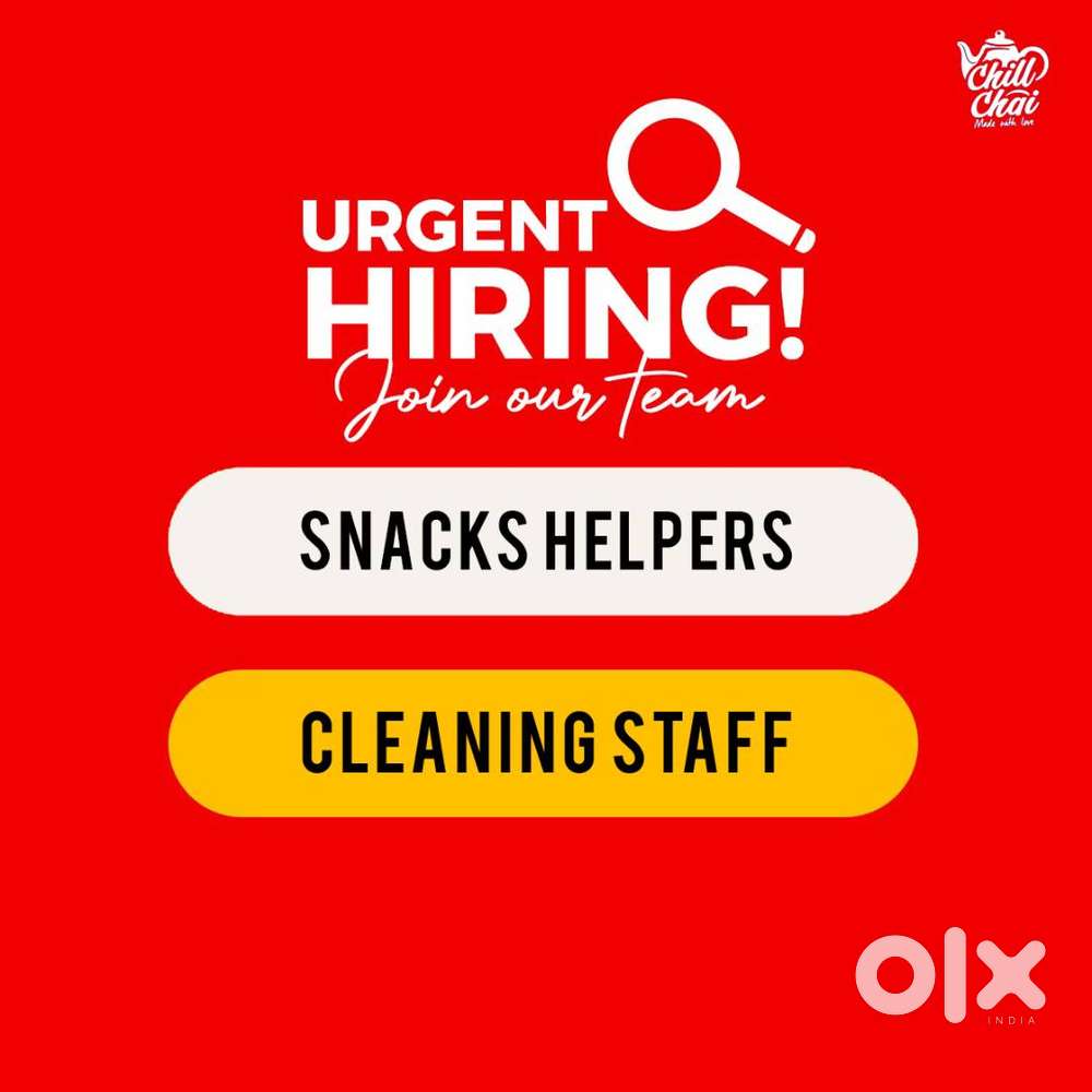 Snacks Helper and cleaning Staff