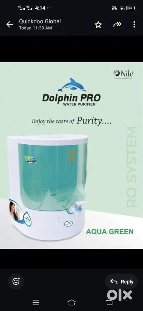 In aqua guard dolphin Ro+Uv+controller +active