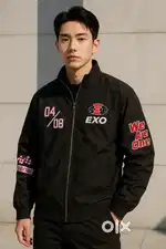 A XL SIZE black racing light jacket
