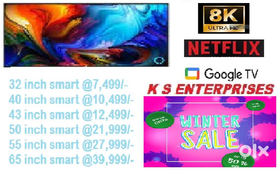 55 inch smart QLED @ 27999/- only with Bluetooth,inbuilt voice command
