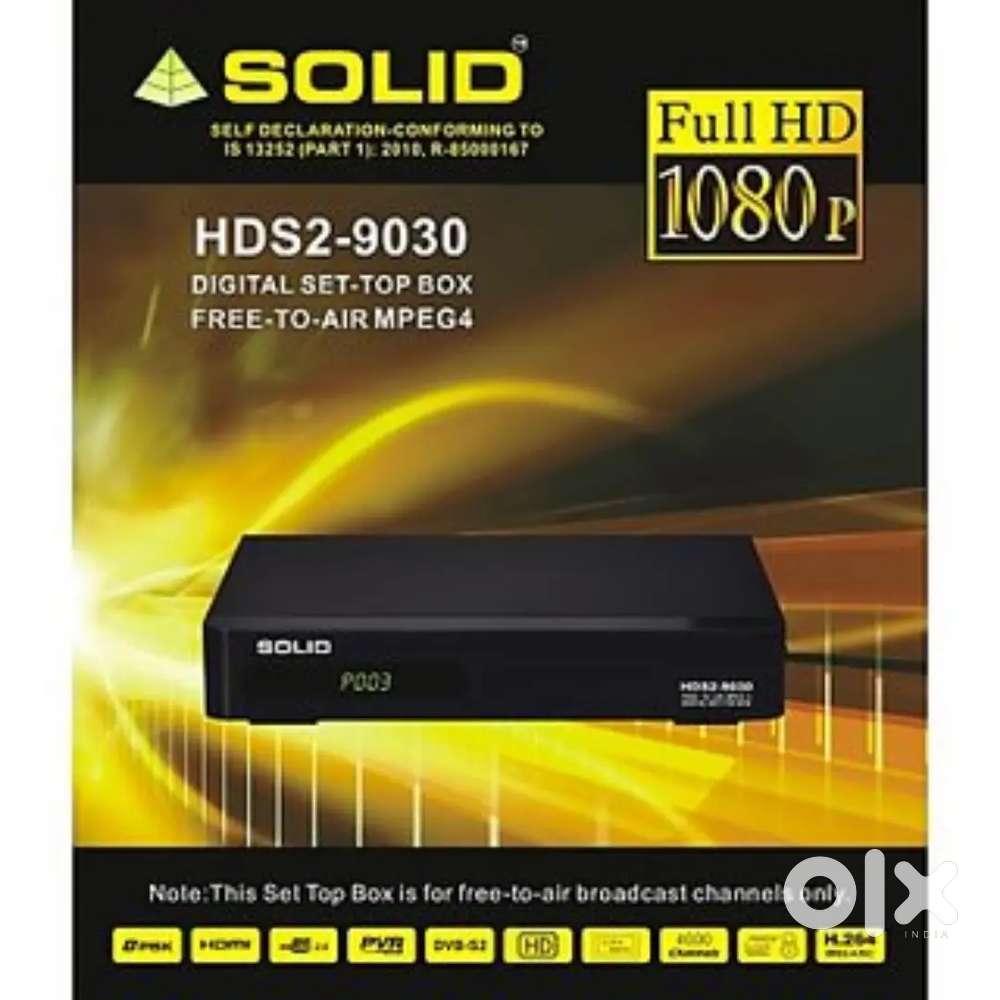 DD freedish Solid Full HD 1080p MPEG-4 settop box (without remote)