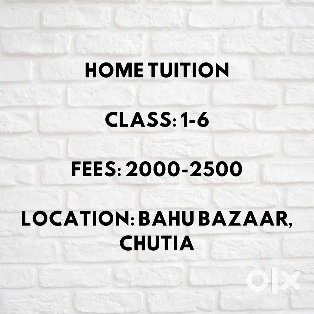 Home Tuition for Class 1 to 6