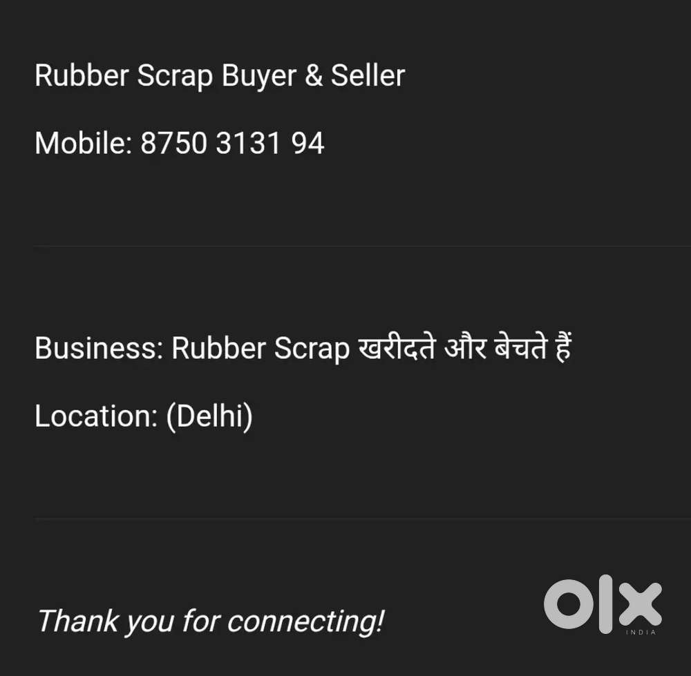 Rabber scrap buy and sale