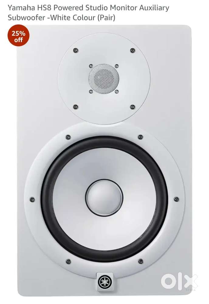 White Yamaha HS8 Monitors Brand New Full Warranty