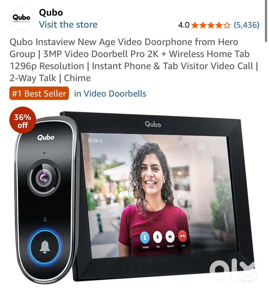 Qubo Video doorbell with ipad