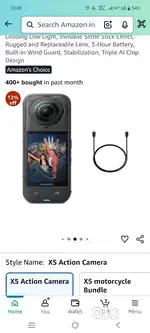 Camara insta 360 × 5