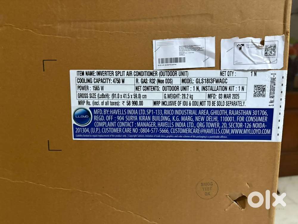 Lloyd 3 star 1.5 ton Outdoor peice of split A/c