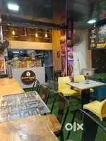 Burger shop and waffles , desserts .