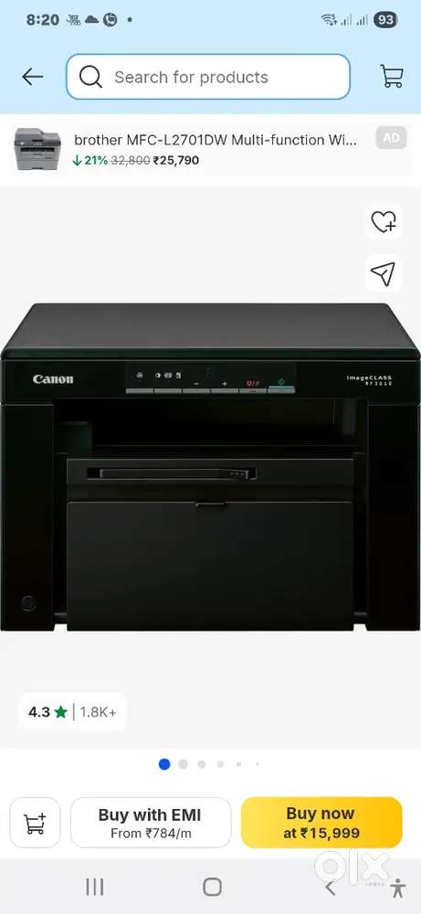 Canon Image Class MF 3010 phoyostate aur scanner machine