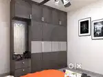 Wardrobe and kitchen rs 300 square fit