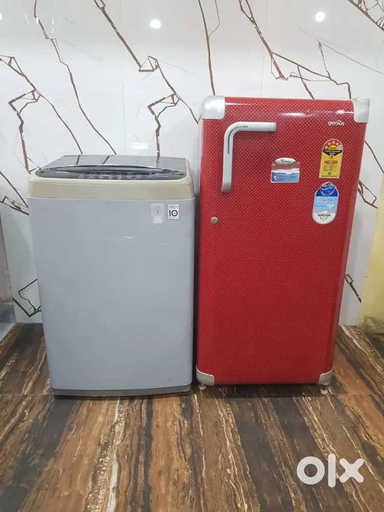 Whirlpool genius single door refrigerator & lg washing machine*/*
