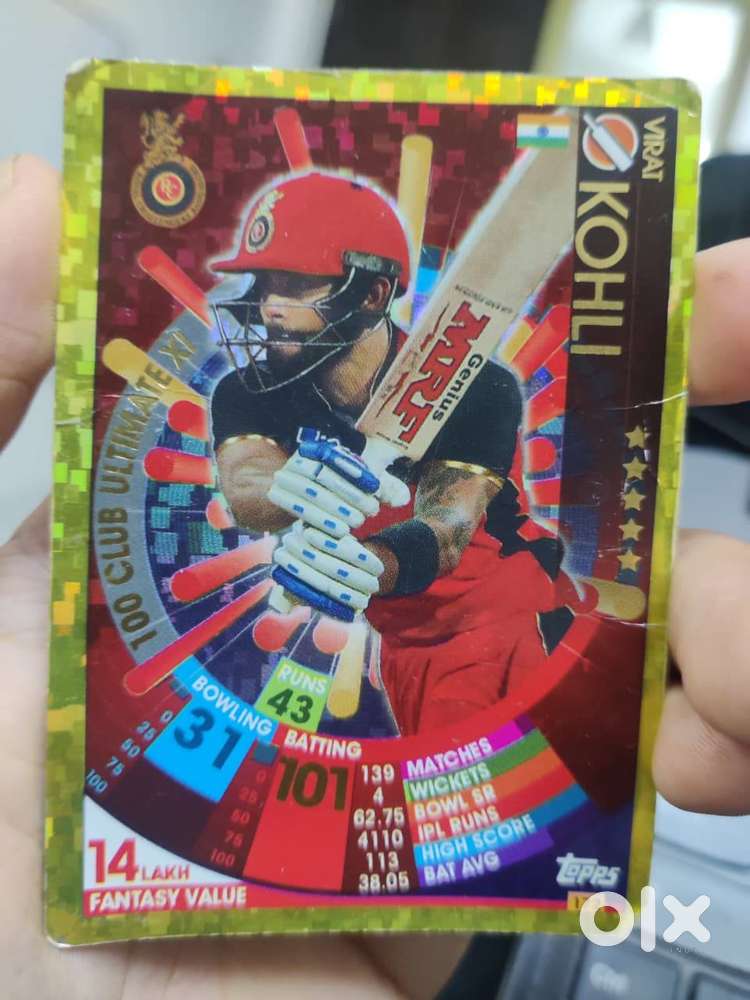 Virat Kohli Gold Edition 100 Club Ultimate XI  101 Batting 2017/2018