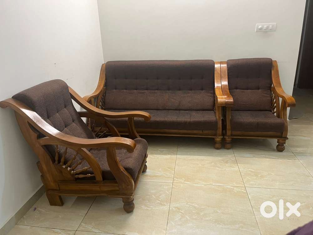 3+2 sofa, teak wood