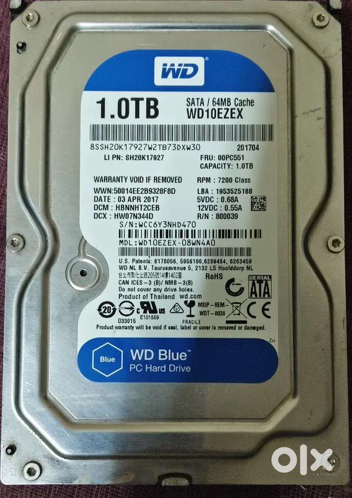 Use1 tb d hard disk for desktop