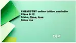 ONLINE Chemistry tuition available