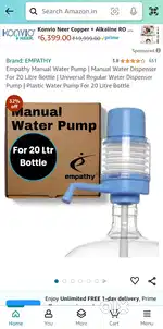 Manuel Water Pump EMPTY Brand with Water Lid