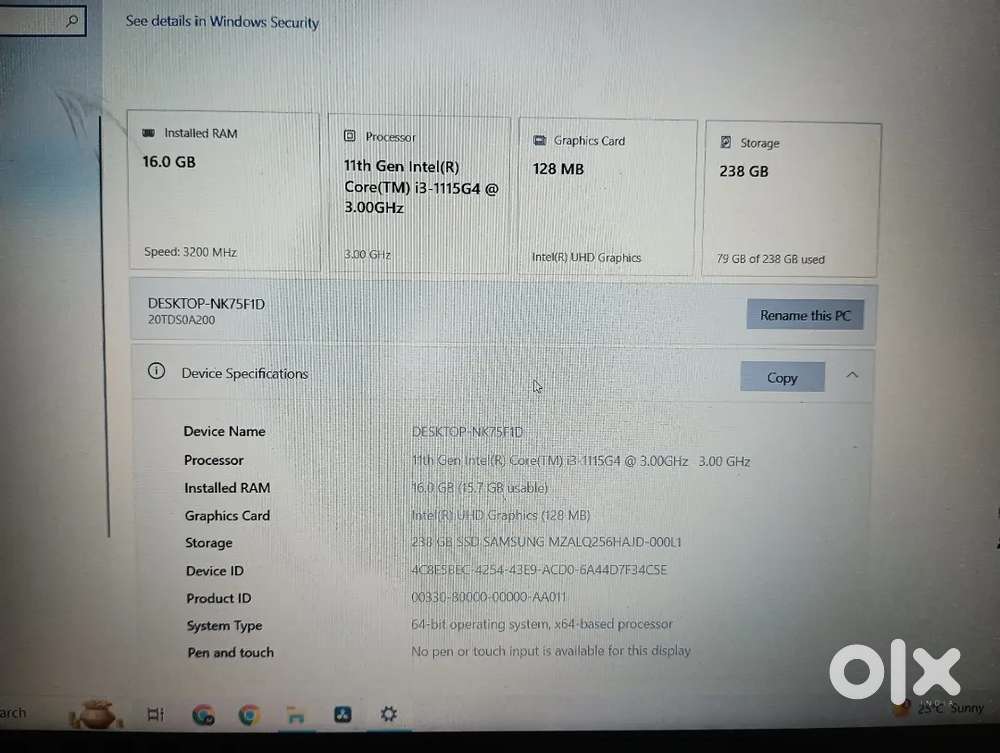 Thinkpas E15, 3 year old