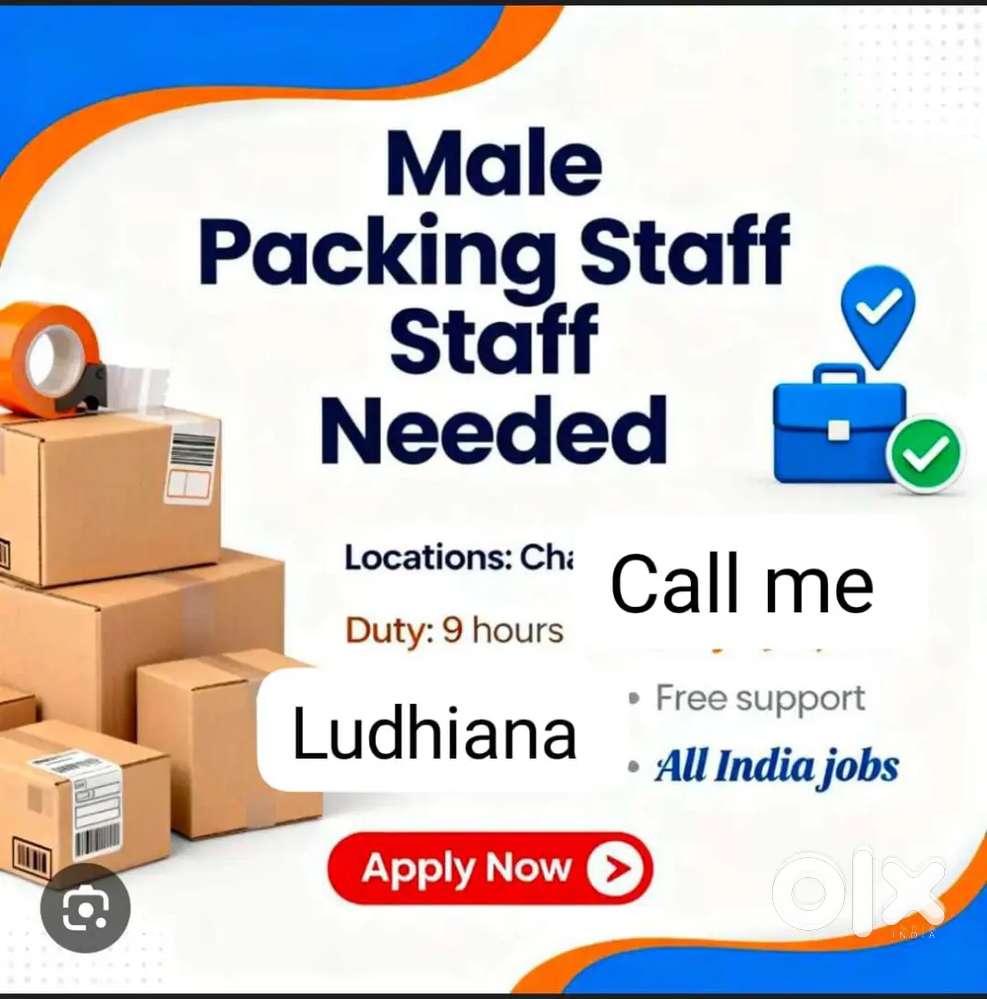 Staff needed packing job male female