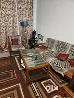 Teak wood sofa Set (3+2) with center table
