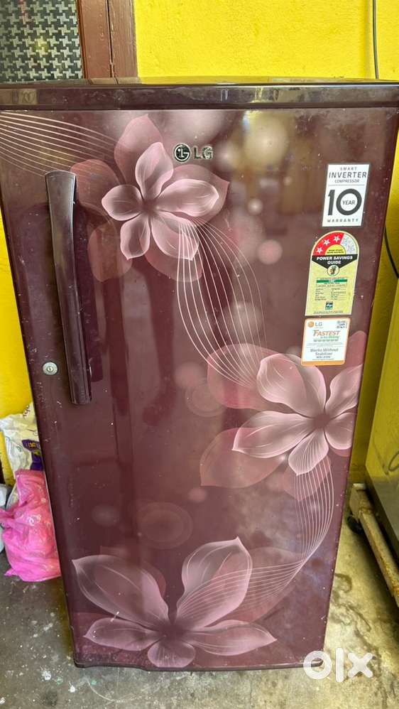 Red colour LG Fridge