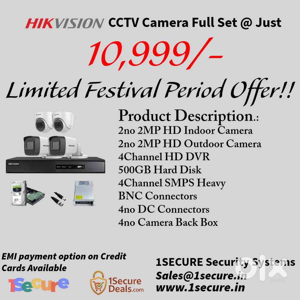 Hikvision brand new with 2yrs warranty cctv camera full set