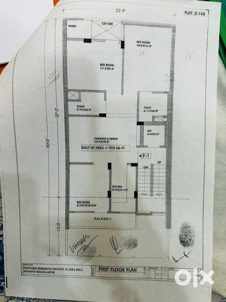 3 bhk semi furnished