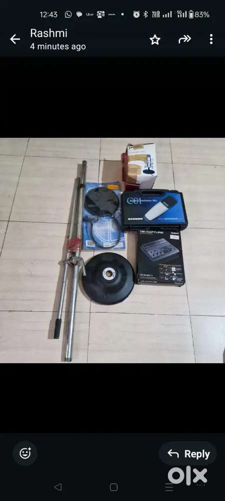 Condenser Mic,Audio interface ,mic shock mount and its stand