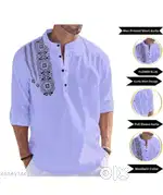 Lirmo men printed short kurta