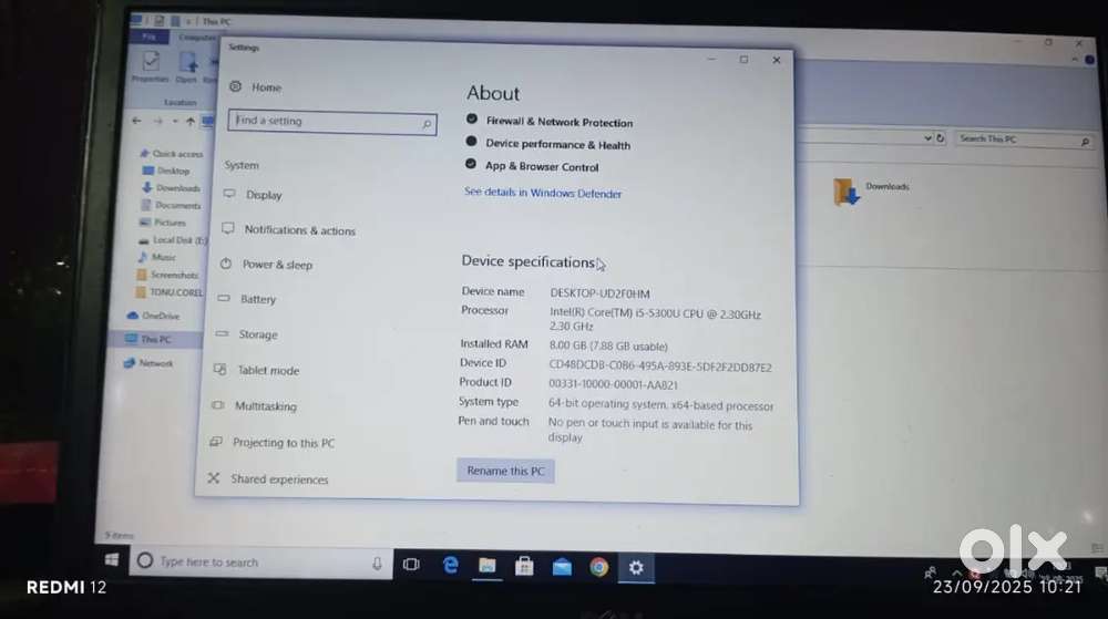 Laptop windows 10