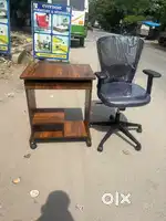 Brand new wooden study table and ergonomic office chair