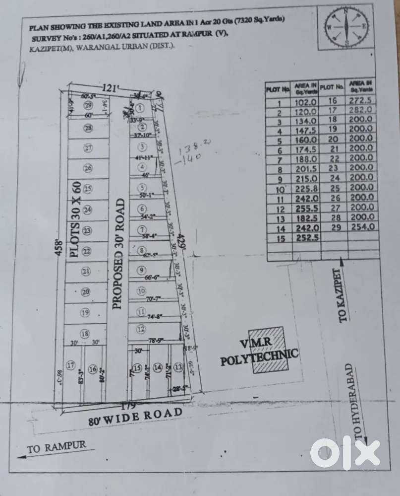 Plot for Sale @ Rampur, near VMR Polytechnic College