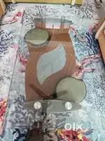 Center table with glass top