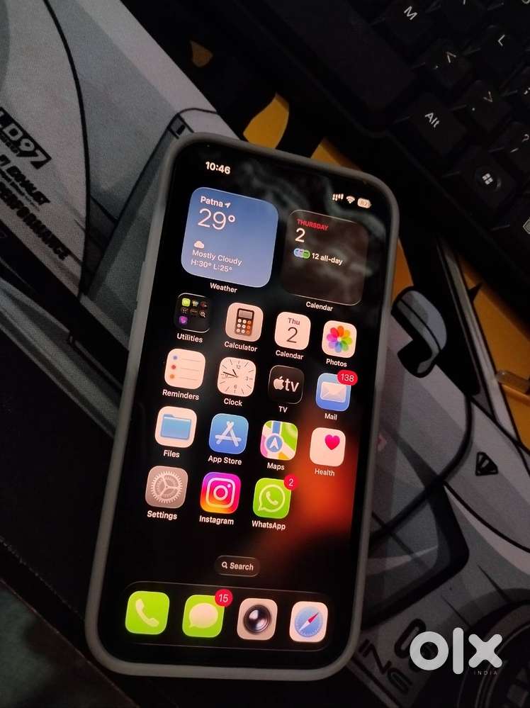iphone 13 good condition phone 128 GB Blue colour buying date 07-10-23