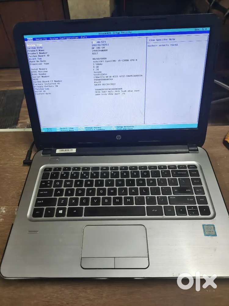 Hp 348 g4, i5.7th gen, 8gb ram, 256gb ssd