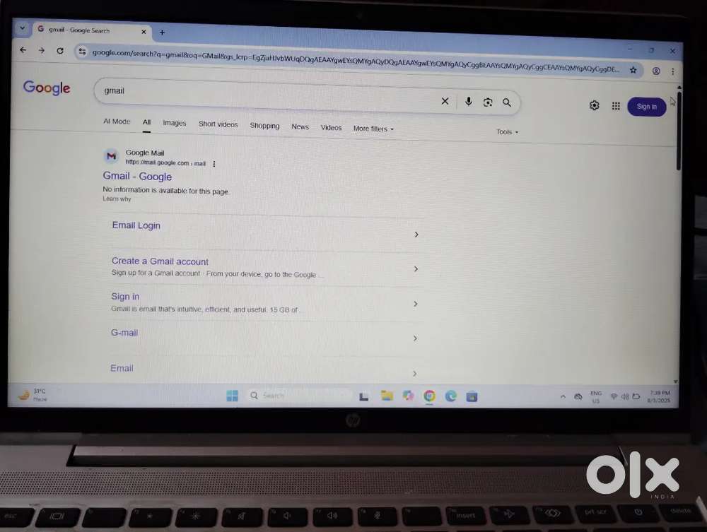 HP Probook G8... 500 GB HD and 8GB RAM