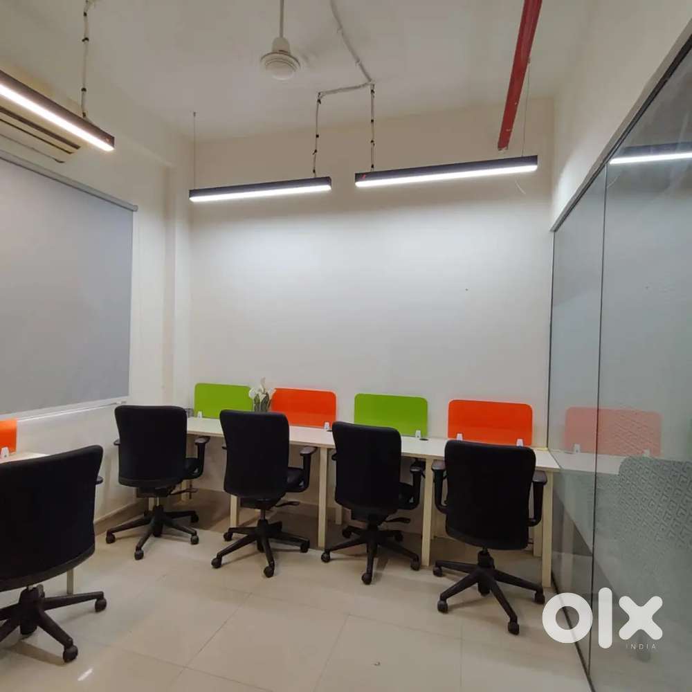 1 Director Cabin 7 Workstation Fully Furnished Office Space For Rent