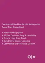 Commercial Shed For Rent Nr Jahangirabad Canal Road Adajan Surat