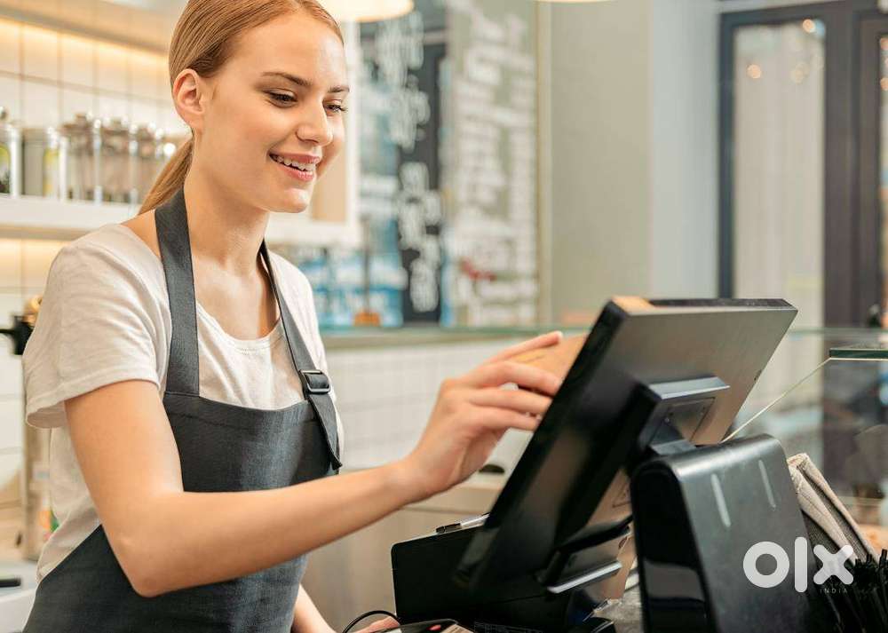 Cashier with online food packing for restaurant