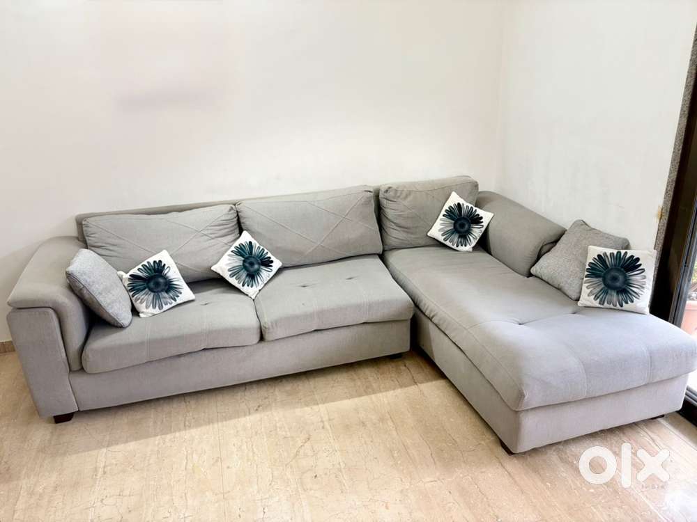 Grey L-Shaped sofa - From pepperfry (2019)  Excellent condition