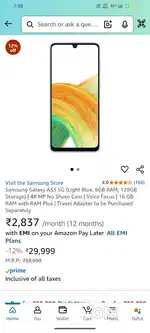 Samsung A33 5g ,8/128