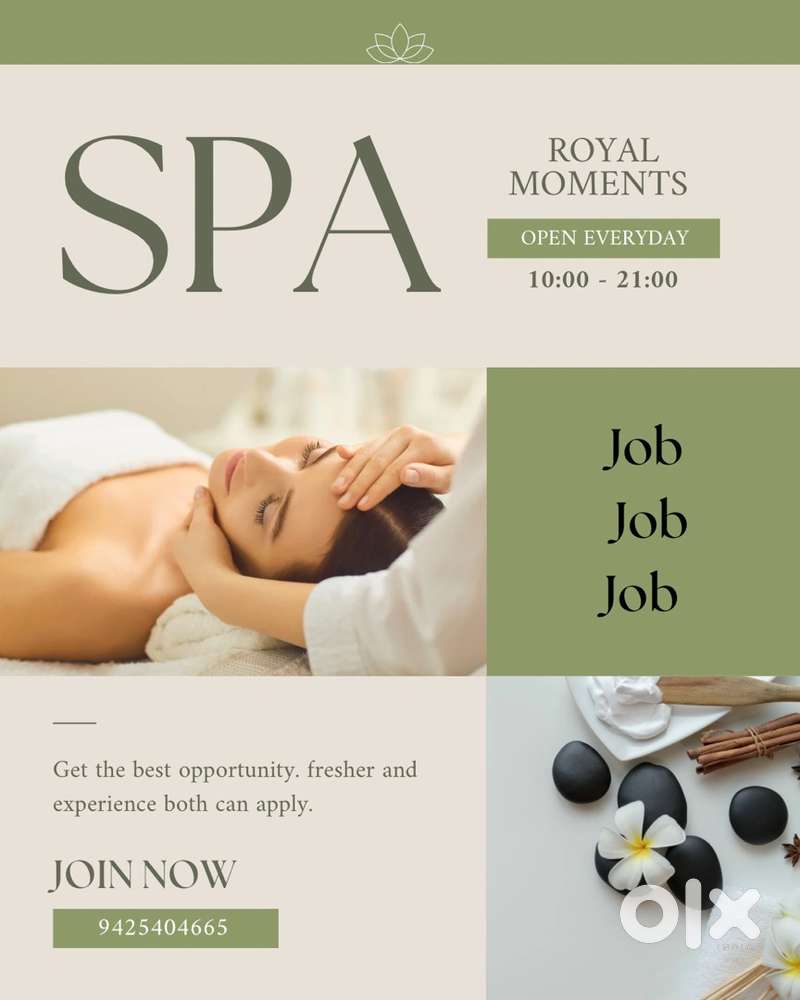 Hiring for part time and full time spa therapist
