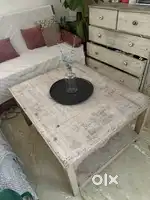 Large wooden coffee table